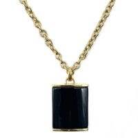 Κολιέ Black Square Gold