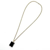 Κολιέ Black Square Gold