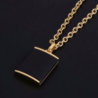 Κολιέ Black Square Gold
