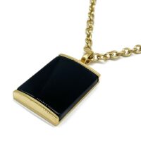 Κολιέ Black Square Gold