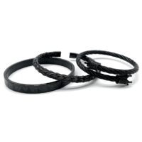 Bracelet Cuff Set Crown Black
