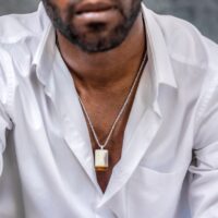 Necklace Dog Tag Tiger Eye