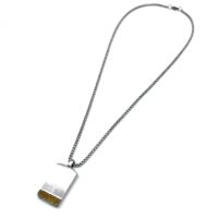 Necklace Dog Tag Tiger Eye