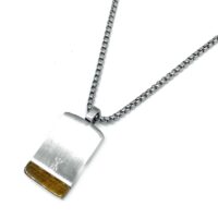 Necklace Dog Tag Tiger Eye