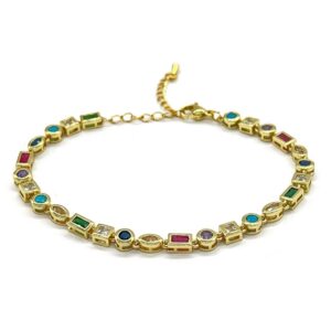 Bracelet Gemstone Candy Cubic Gold