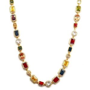 Κολιέ Gemstone Multicolor Cubic