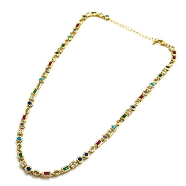 Κολιέ Gemstone Candy Cubic Gold