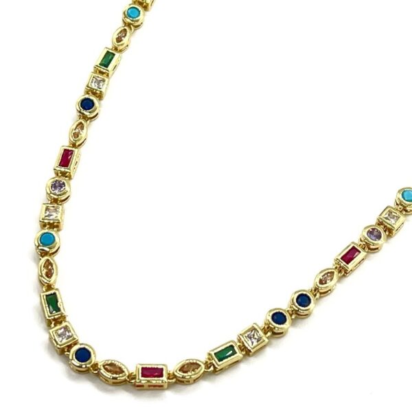 Κολιέ Gemstone Candy Cubic Gold