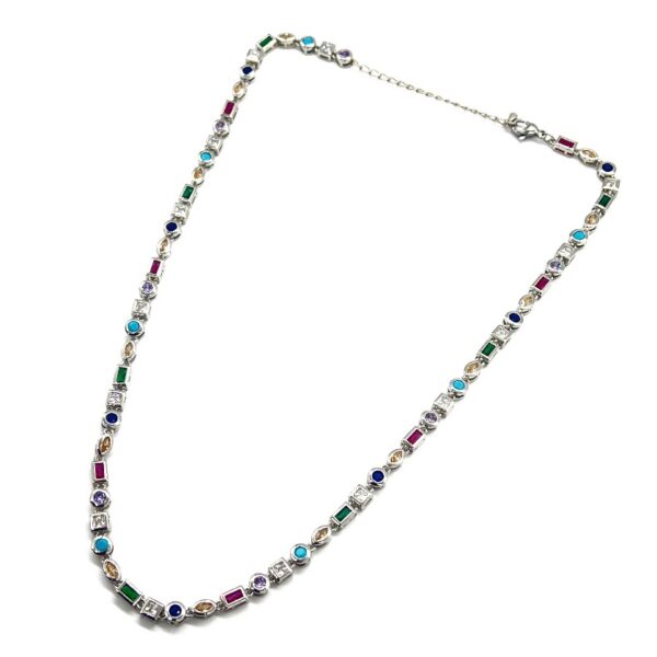 Κολιέ Gemstone Candy Cubic Silver