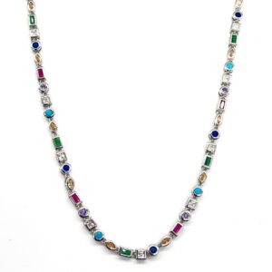 Κολιέ Gemstone Candy Cubic Silver