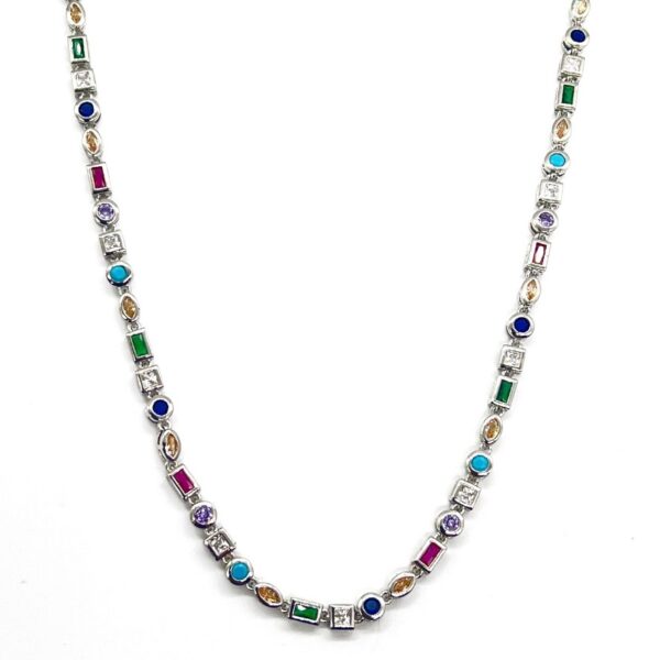Κολιέ Gemstone Candy Cubic Silver