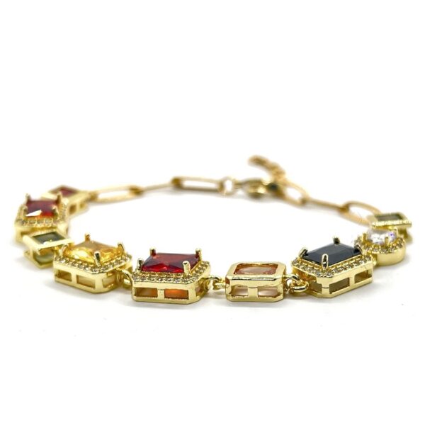 Bracelet Gemstone Multicolor Cubic