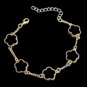 Leaf Clover Βραχιόλι Black