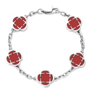 Howlite Clover Stone Bracelet (Silver)